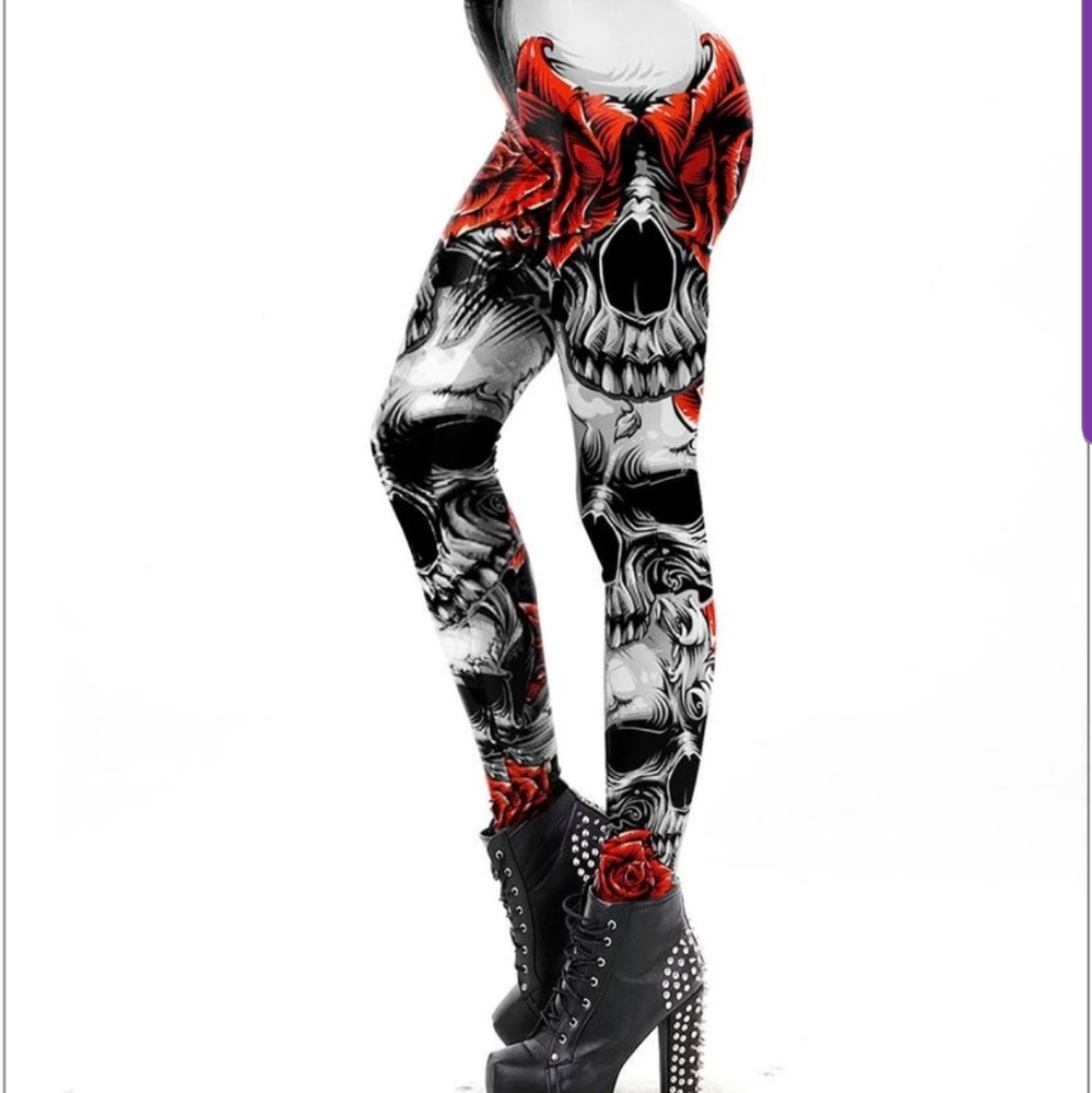 Skull 3D print leggings